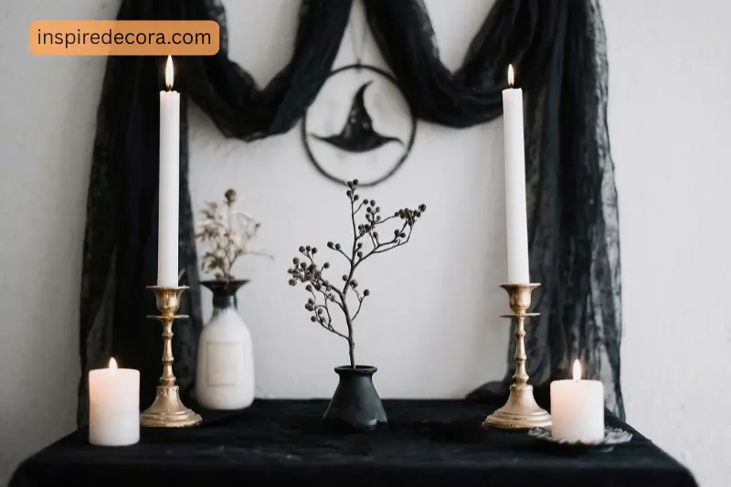 create a moody yet minimal gothic home decor aesthetic