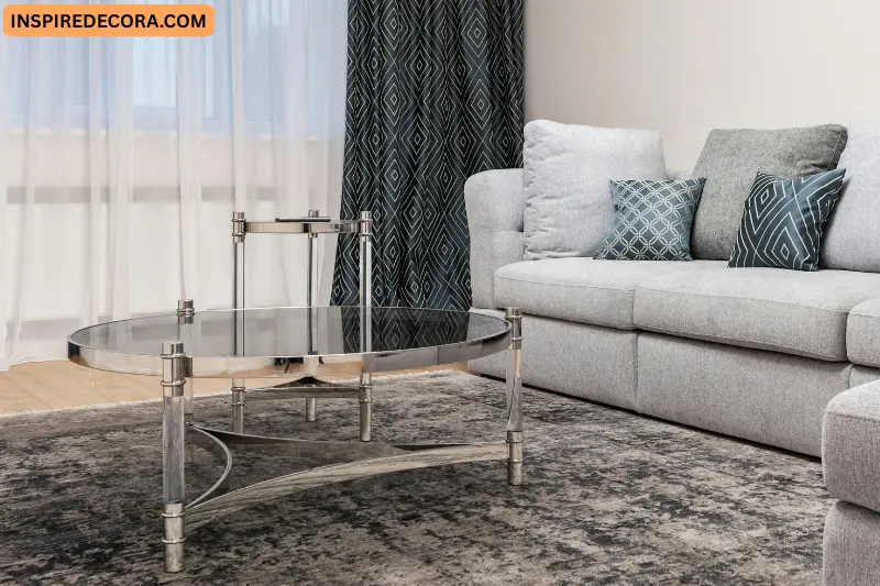 glass and metal furniture