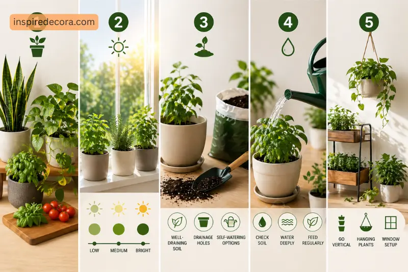 the 5-step apartment gardening system beginner-friendly