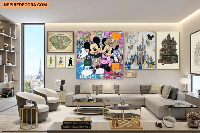 use disney wall decor as a focal point