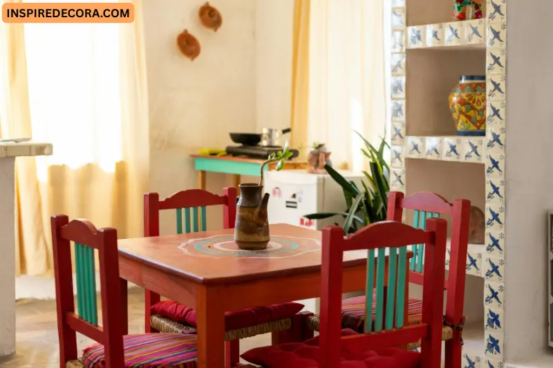 use rustic mexican wooden furniture