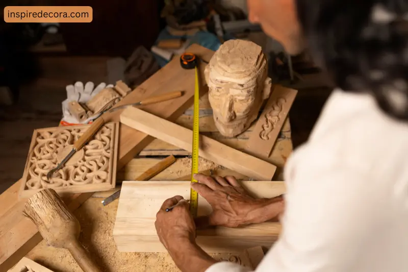 3. hand-carved wooden furniture