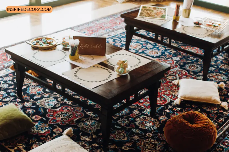 3.use rugs to define furniture zones