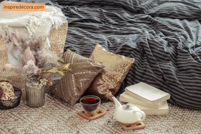5. natural fiber rugs and cushions