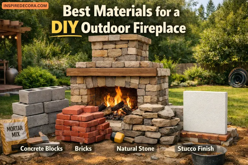best materials for a diy outdoor fireplace