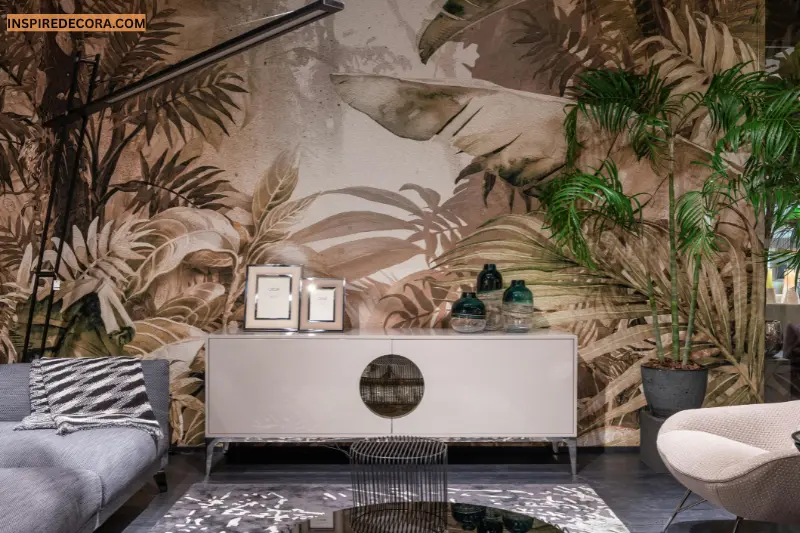 botanical wallpaper for a fresh and relaxing look