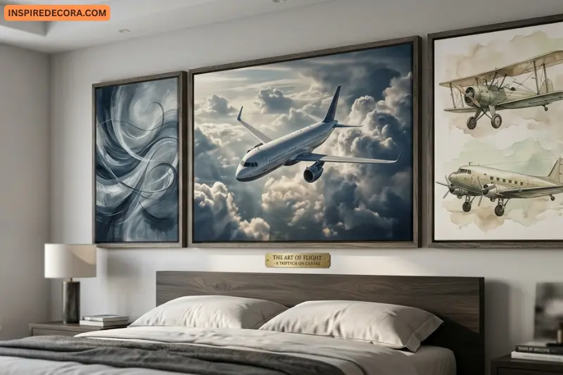 canvas airplane wall art