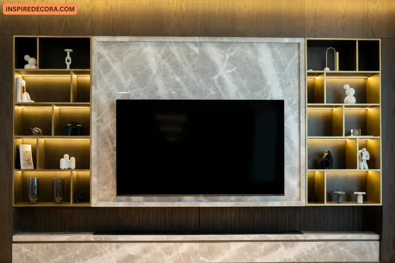 open shelf entertainment wall