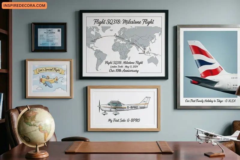personalized airplane wall decor