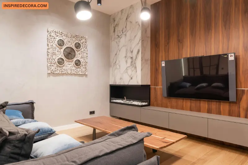 recessed niche design tv wall