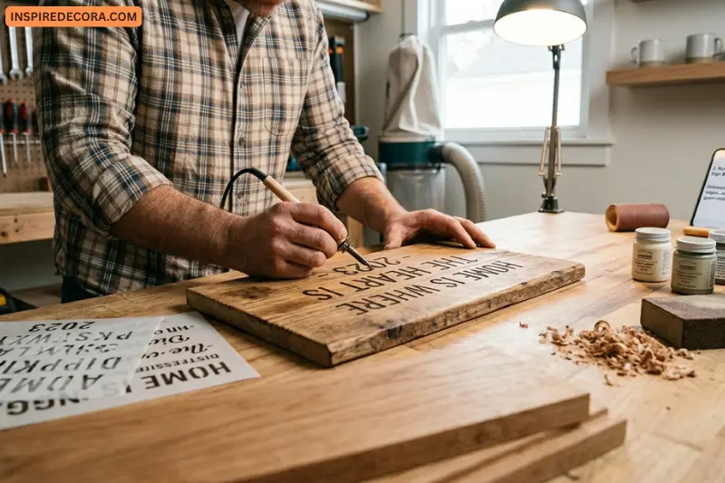 rustic wood sign beginner