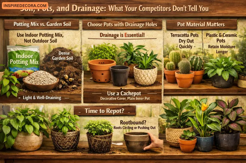 soil pots and drainage
