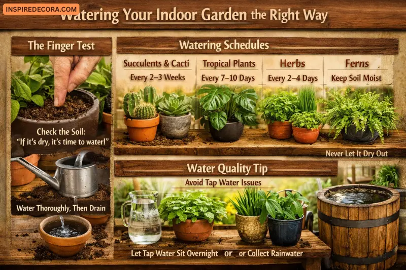 watering your indoor garden the right way