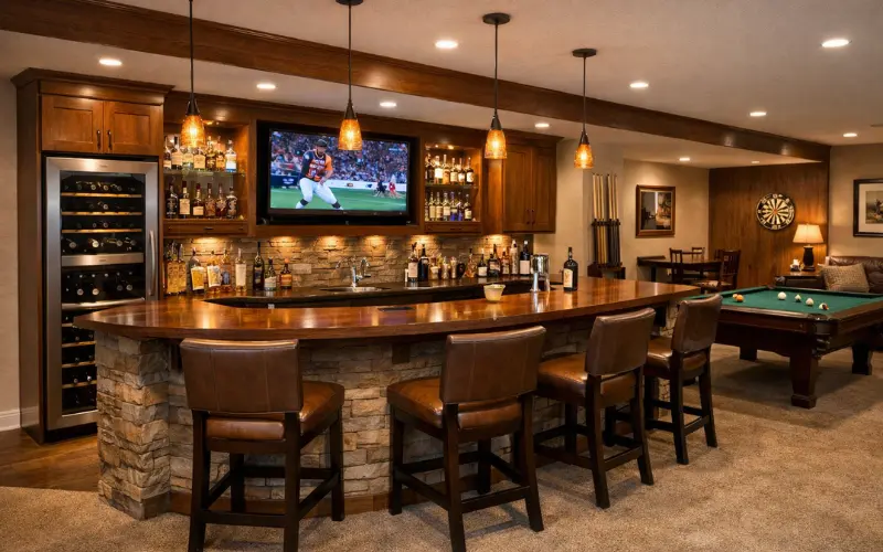 basement home bar