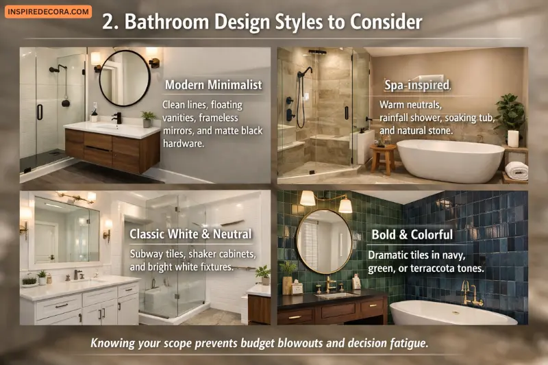 bathroom design styles to consider