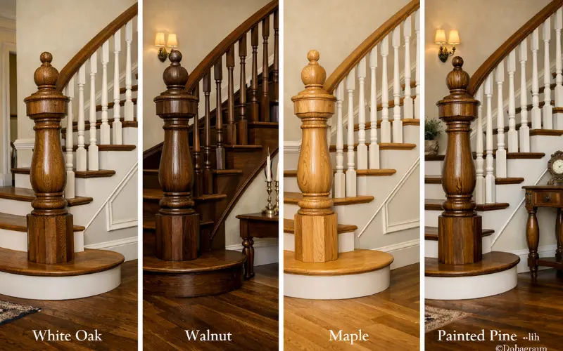 best wood species for a traditional staircase