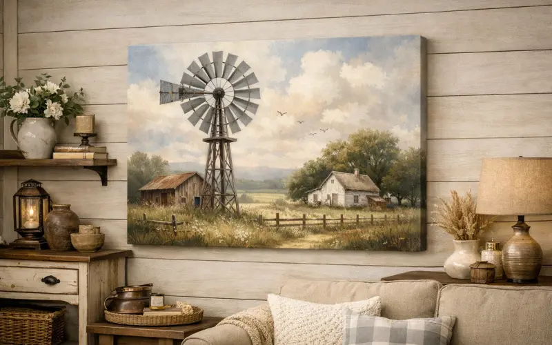 canvas and print windmill art