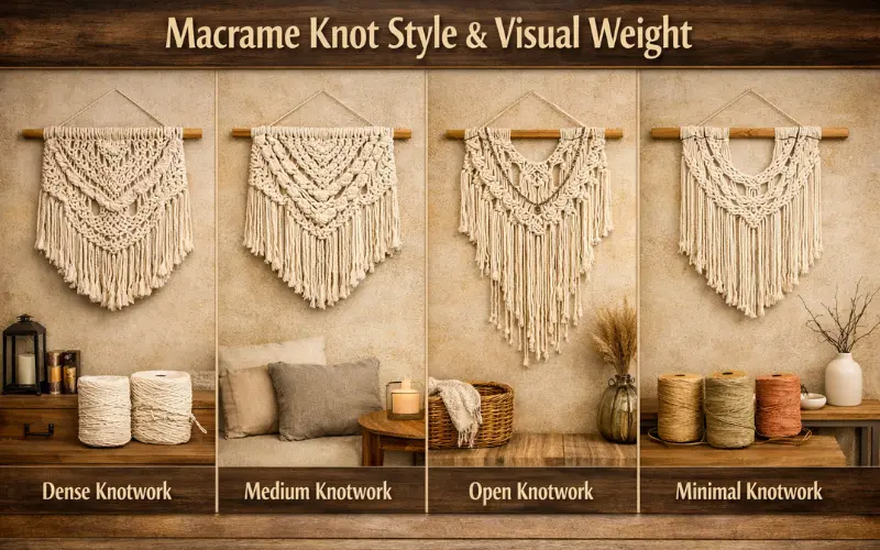 consider the knot style and visual weight