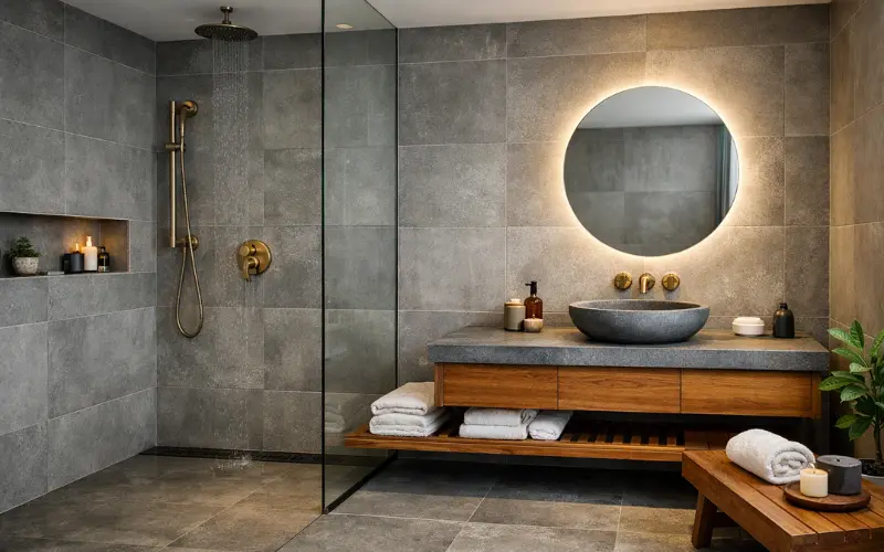contrast materials for visual depth