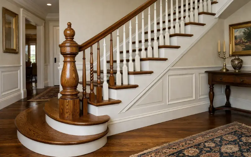 design elements of a traditional staircase