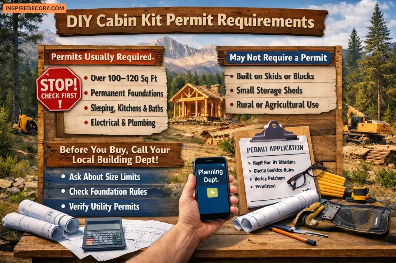 do you need a permit for a diy cabin kit