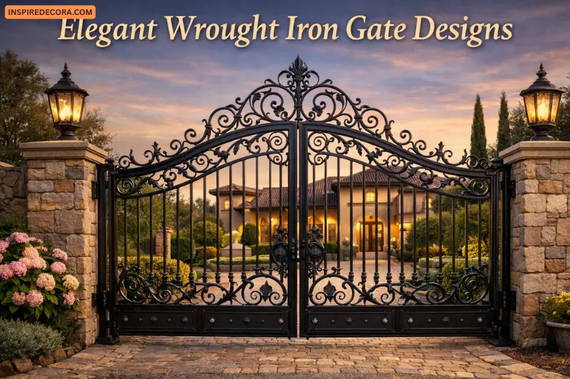 elegant wrought iron gate designs