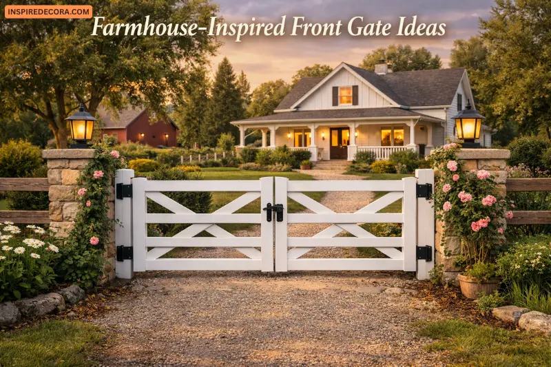 farmhouse-inspired front gate ideas