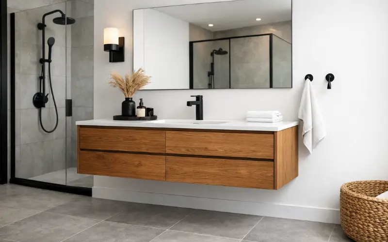 floating vanity for a modern