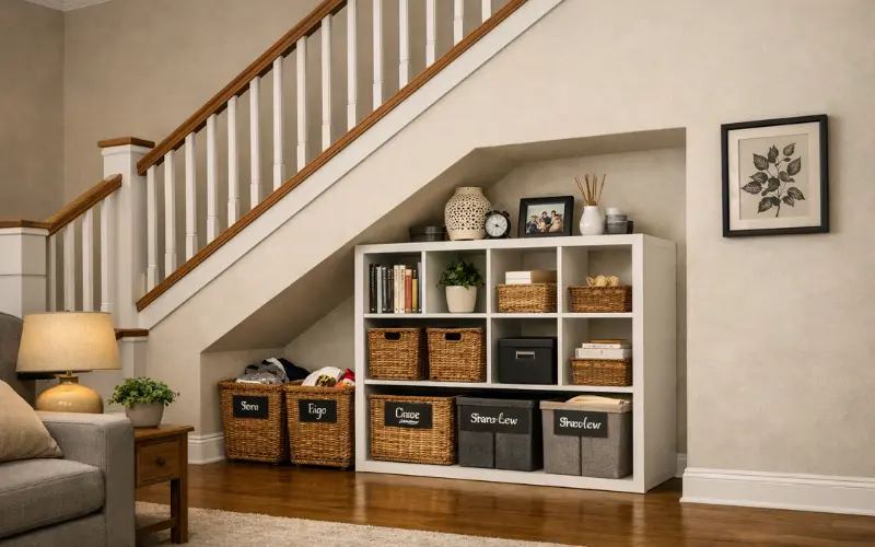freestanding shelving unit