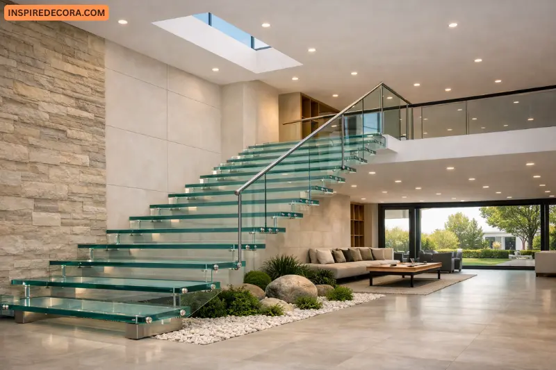 glass staircase