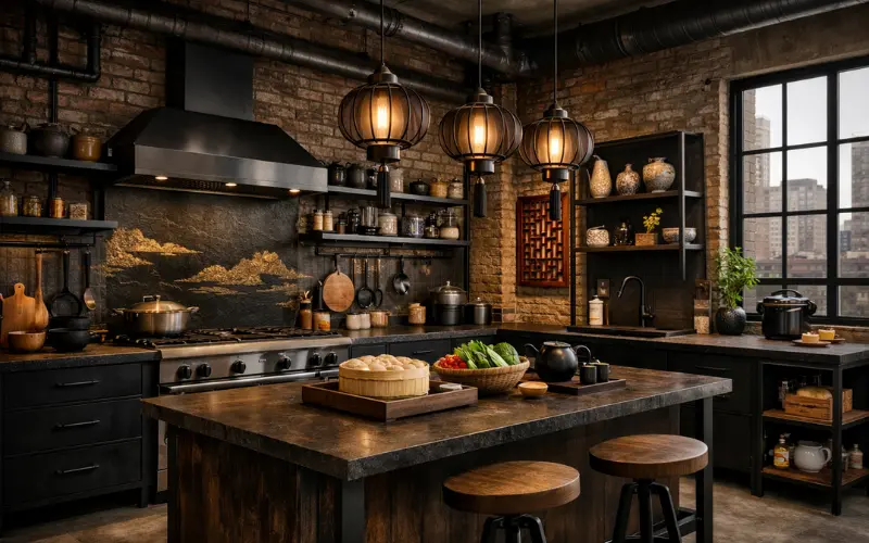 industrial chinese kitchen