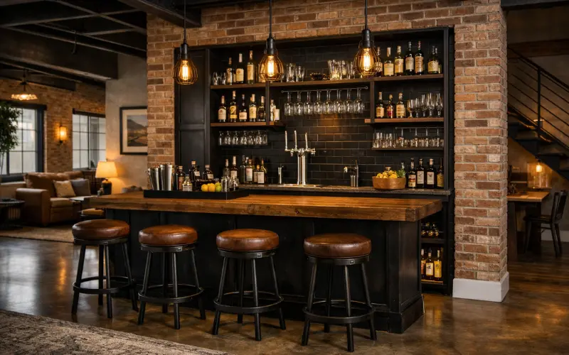 industrial-style bar