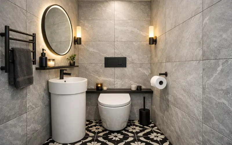 lighting mirrors and the finishing touches
