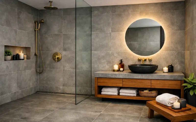 linear drainage for a polished finish