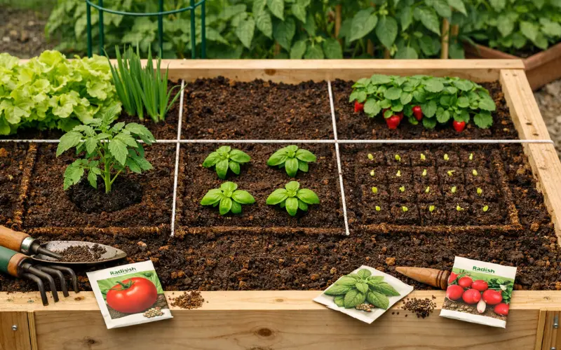 match your vegetable to the correct color spacing