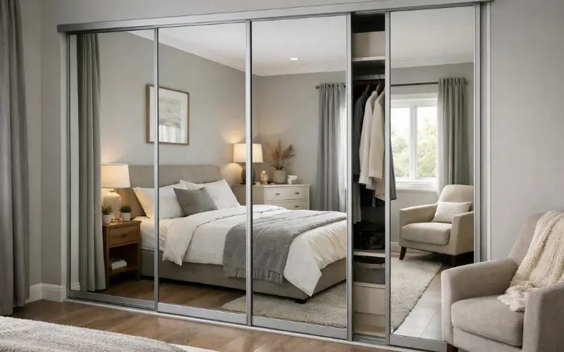 mirrored wardrobes