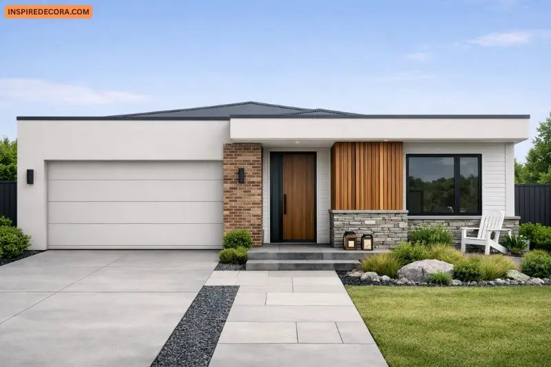 mixed materials facade