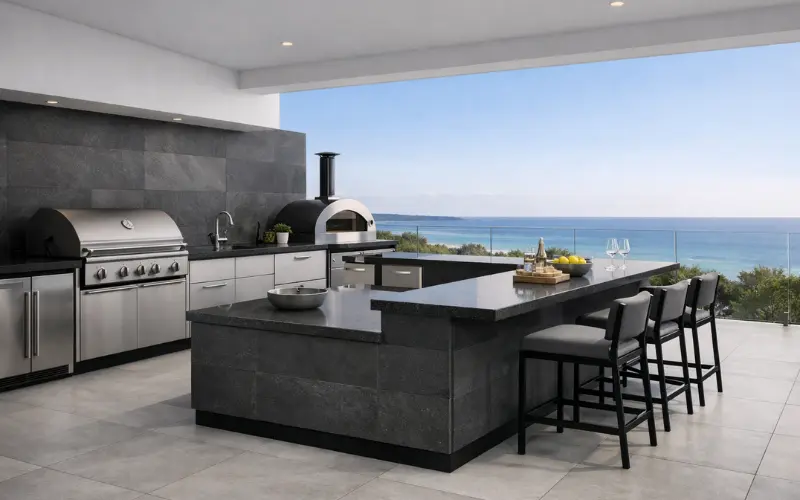 modern alfresco kitchen