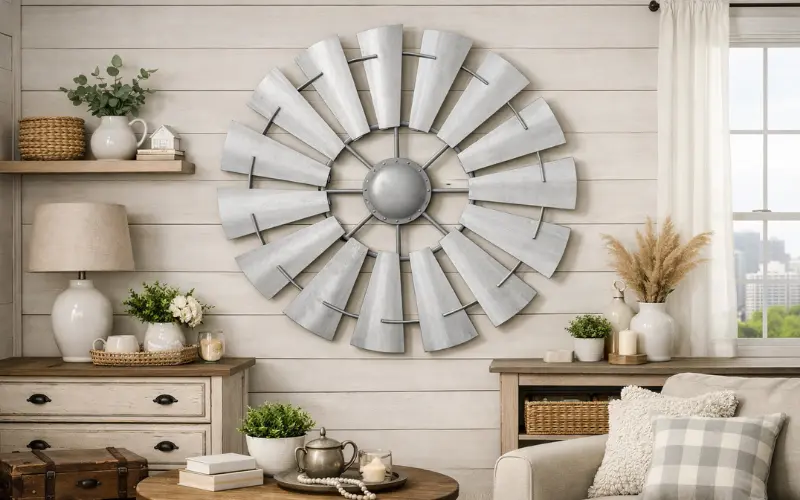 modern farmhouse windmill decor