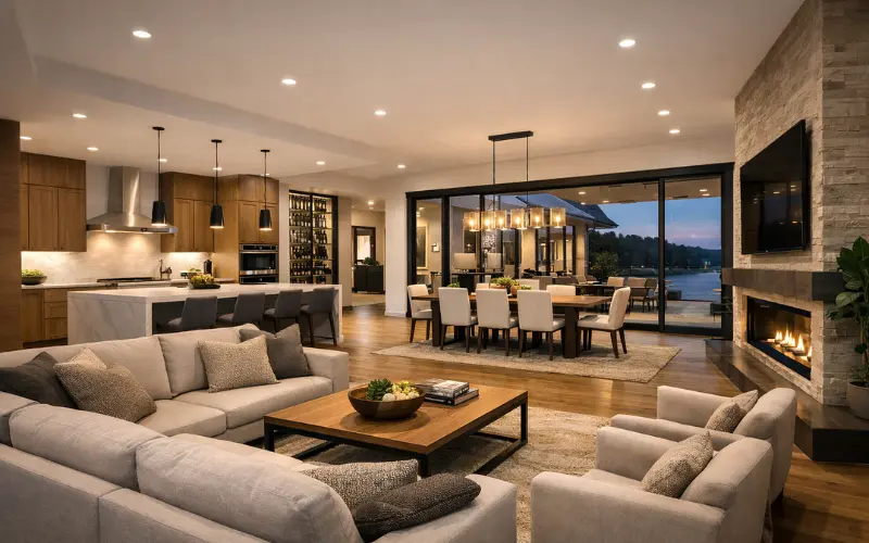 open-concept floor plans