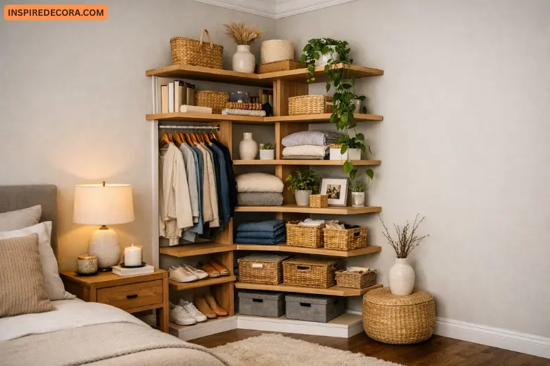 open corner shelving units