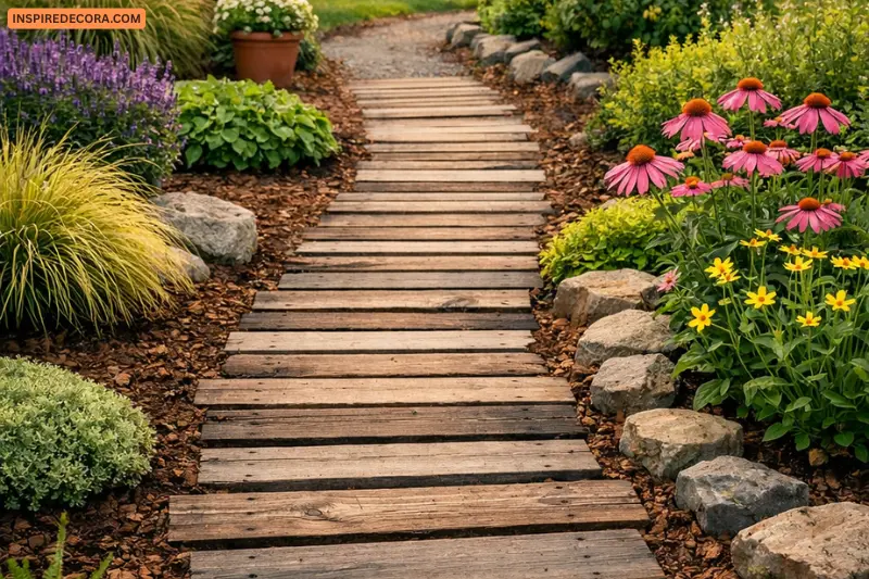 pallet wood walkway