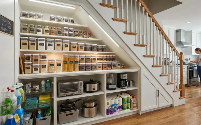 pantry or kitchen overflow storage
