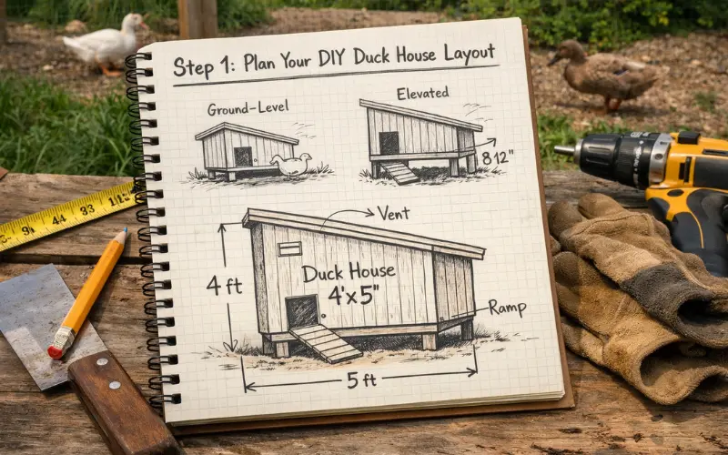 plan your diy duck house layout