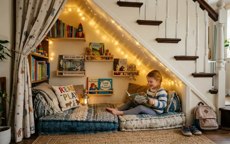 reading nook or kids play nook