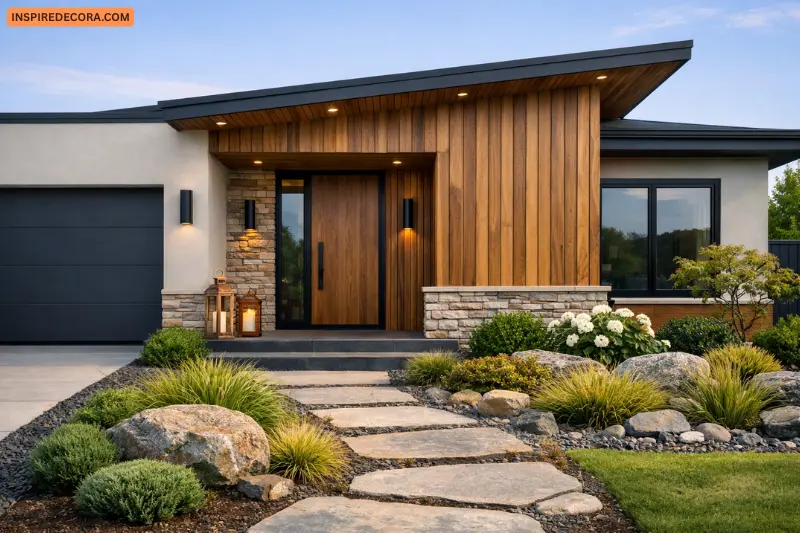 timber and natural materials facade
