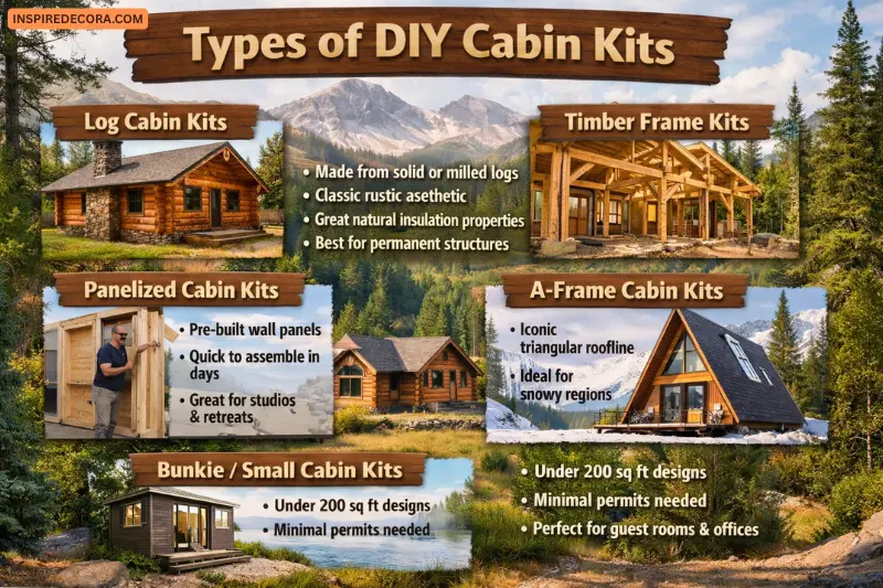 types of diy cabin kits