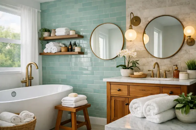 why aqua works so well in a bathroom