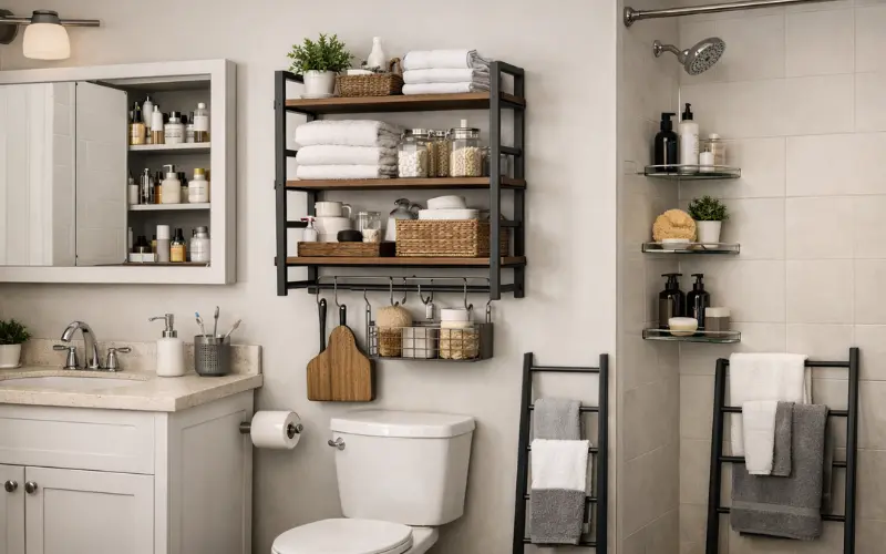 bathroom wall storage
