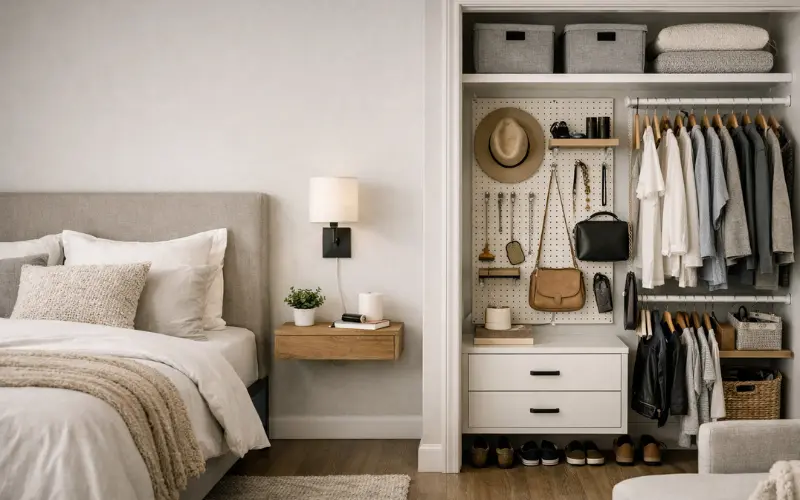bedroom wall storage